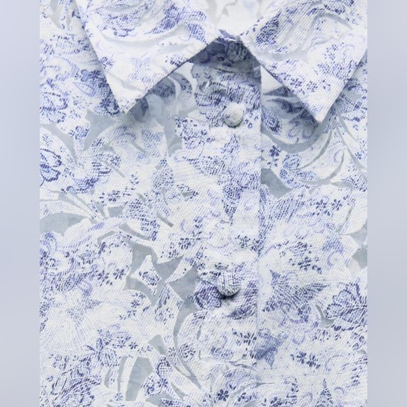 DEVORÉ PRINTED SHIRT, Zara | Size Medium - Picture 5 of 8